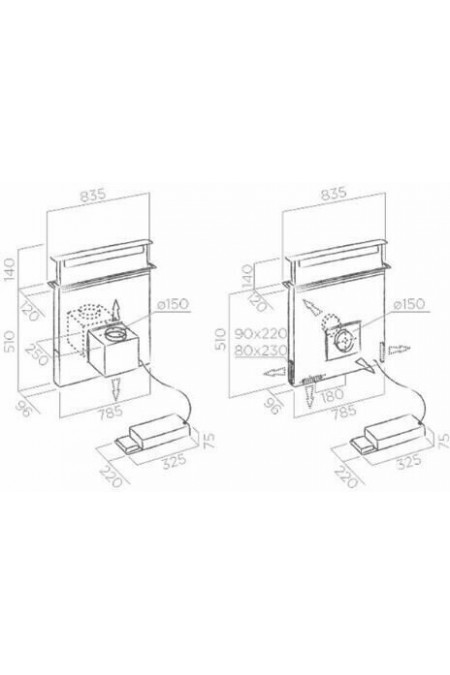 Встраиваемая вытяжка ELICA PANDORA BL/F/90 (черный) 1