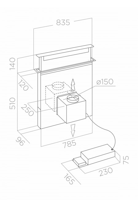 Встраиваемая вытяжка ELICA PANDORA BL/F/90 (черный) 2
