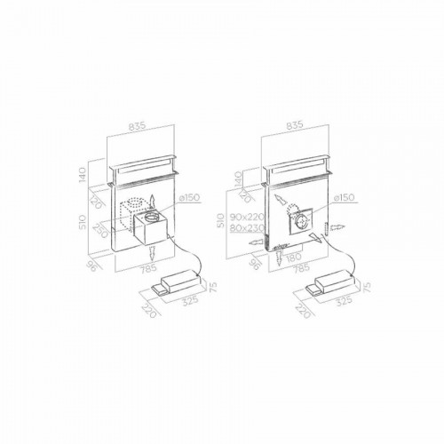 Встраиваемая вытяжка ELICA PANDORA BL/F/90 (черный) 9