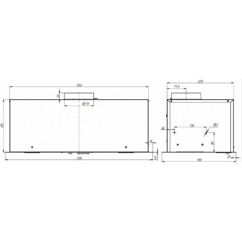 Встраиваемая вытяжка Elikor Cube 60П-1000 (белый) 9