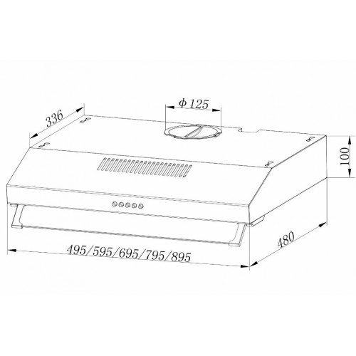 Встраиваемая вытяжка Elikor ECO 50 WH (белый) 7