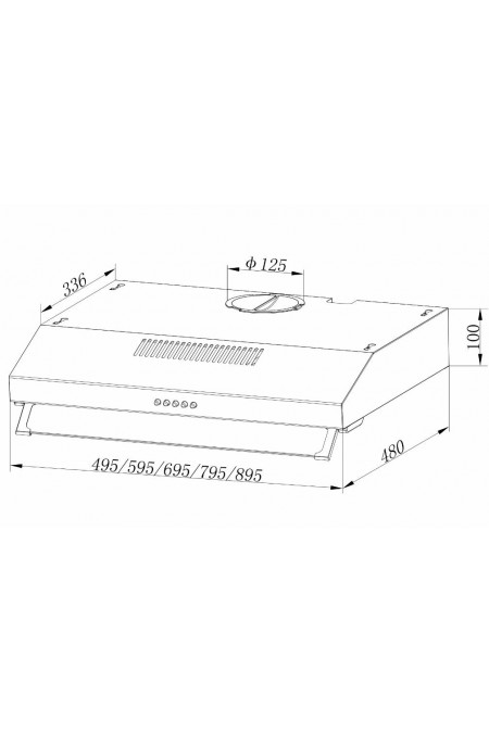 Встраиваемая вытяжка Elikor ECO 60 XS (нержавеющая сталь) 4