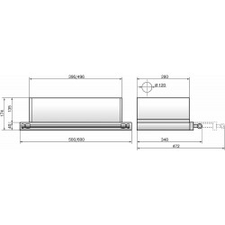 Встраиваемая вытяжка ELIKOR Интегра 50 (50П-400-В2Л) (антрацит/рейлинг бронза)