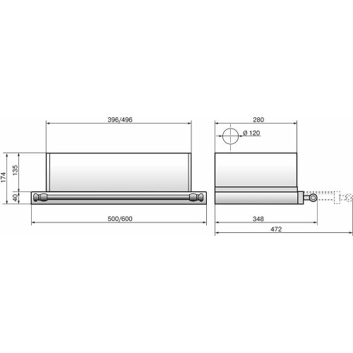 Встраиваемая вытяжка ELIKOR Интегра 50 (50П-400-В2Л) (антрацит/рейлинг бронза) 