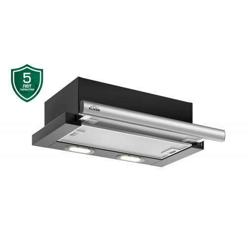 Встраиваемая вытяжка ELIKOR Интегра 50 (50П-400-В2Л) (черный/нержавеющая сталь) 