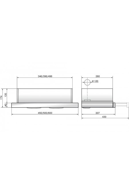 Встраиваемая вытяжка ELIKOR Интегра Glass 45 (45Н-400-В2Д) (нержавеющая сталь/стекло бежевое) 1