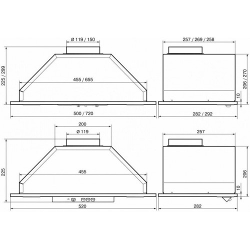 Встраиваемая вытяжка ELIKOR Врезной блок 1000 эп 72 (72П-1000-П3Д) (белый) 2