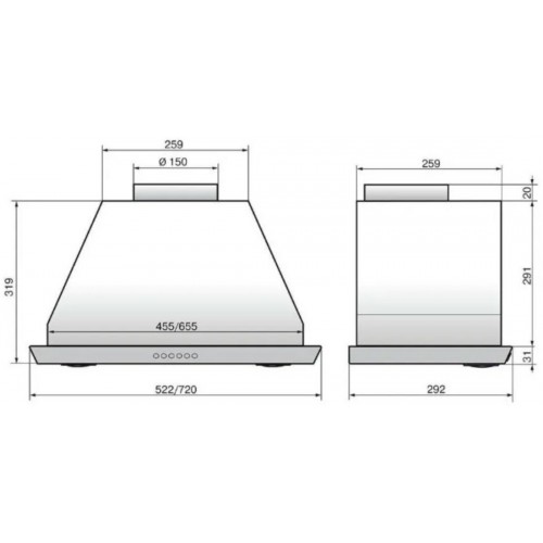 Встраиваемая вытяжка ELIKOR Врезной блок 1000 эп 72 (72П-1000-П3Д) (белый) 7