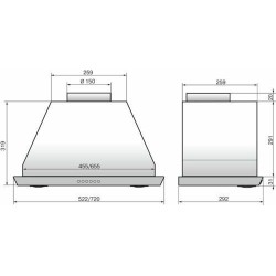 Встраиваемая вытяжка ELIKOR Врезной блок 650 эп 52 (52Н-650-Э3Д ) (нержавеющая сталь)