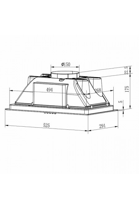 Встраиваемая вытяжка Evelux Margit 60 W (белый) 2