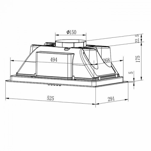 Встраиваемая вытяжка Evelux Margit 60 W (белый) 2