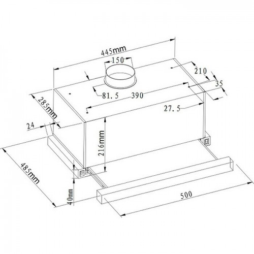 Встраиваемая вытяжка Evelux TEL 50 W (белый) 5