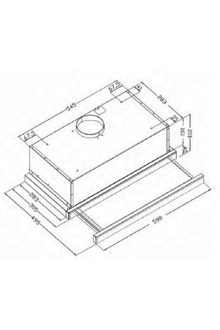 Встраиваемая вытяжка Evelux Tel 60 B (черный) 2