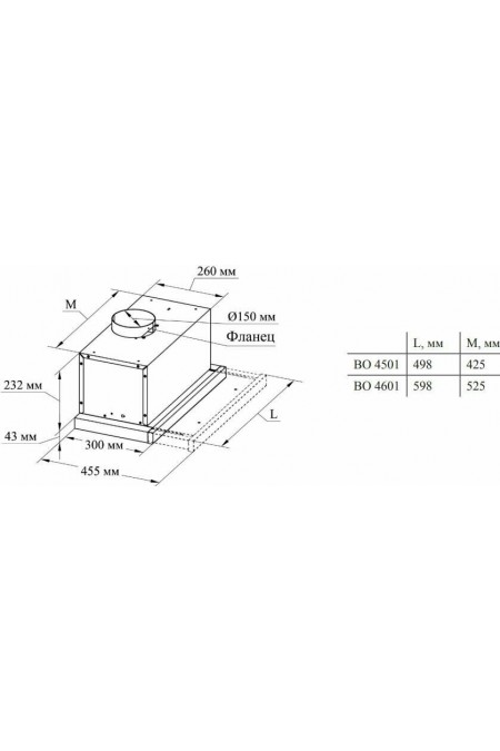 Встраиваемая вытяжка GEFEST ВО-4501 К21 (черный) 1