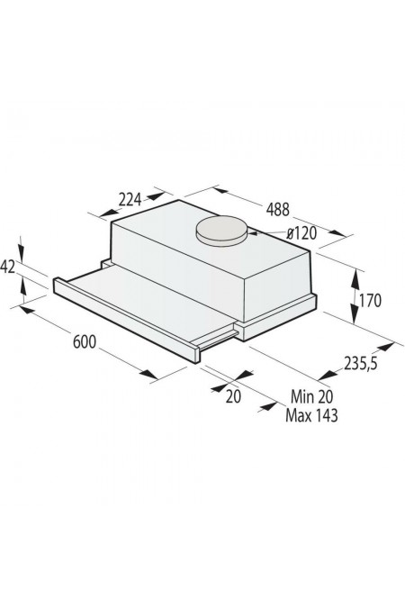 Встраиваемая вытяжка Gorenje TH606E4X (нержавеющая сталь) 2