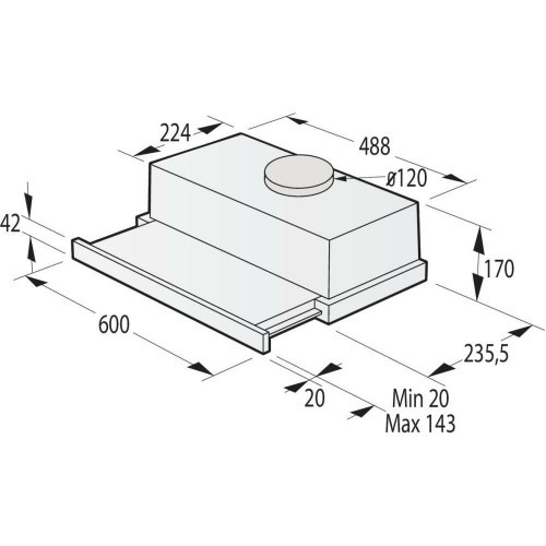 Встраиваемая вытяжка Gorenje TH606E4X (нержавеющая сталь) 5