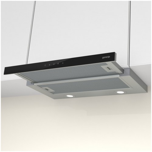 Встраиваемая вытяжка Gorenje TH64E3SGB (нержавеющая сталь/стекло черное) 3