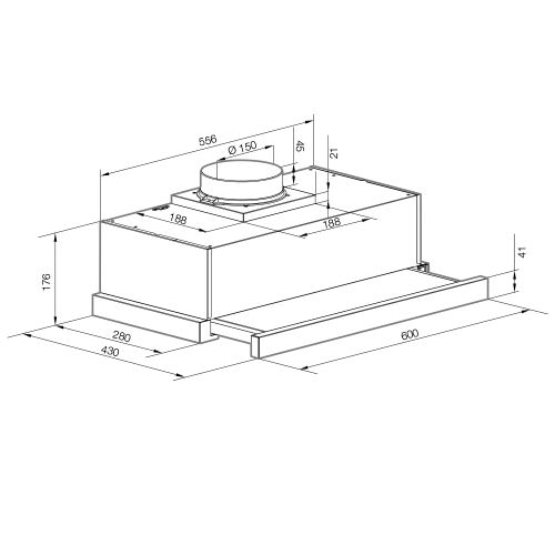 Встраиваемая вытяжка Graude DHF 60.0 EL (бежевый) 3