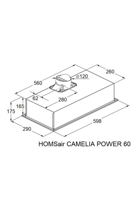 Встраиваемая вытяжка HOMSAIR Camelia Power 60 (белый) 5