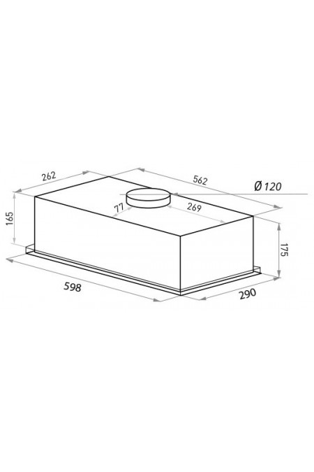 Встраиваемая вытяжка HOMSAIR Camelia Power 60 (нержавеющая сталь) 1