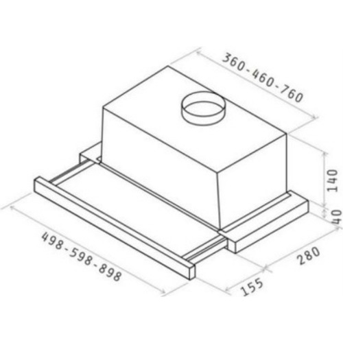 Встраиваемая вытяжка Jetair Aurora LX/CR/F/60 (слоновая кость) 6