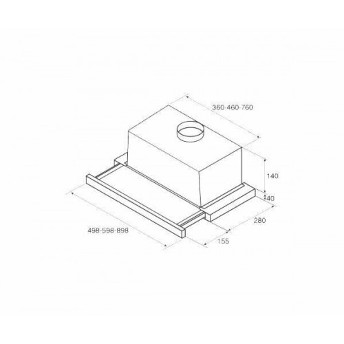 Встраиваемая вытяжка Jetair Aurora LX/GRX/F/50 (нержавеющая сталь) 5