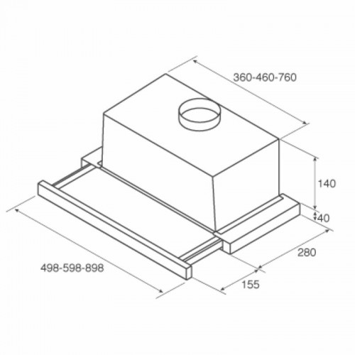 Встраиваемая вытяжка Jetair Aurora LX/WH/F/50 5