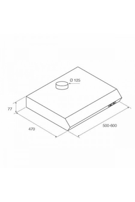 Встраиваемая вытяжка JetAir Light WH/F/60 (PRF0094435B) (белый) 1
