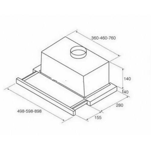 Встраиваемая вытяжка JetAir Orion LX/GR/F/60/VT (серый/стекло черное) 6