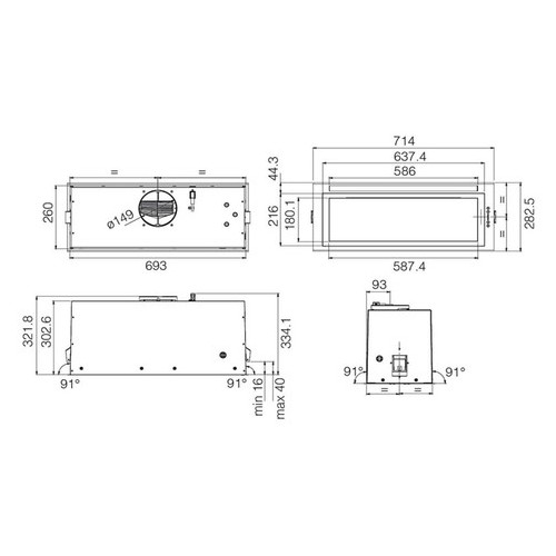 Встраиваемая вытяжка Jetair PLANE LUX IX/A/72 (нержавеющая сталь) 2