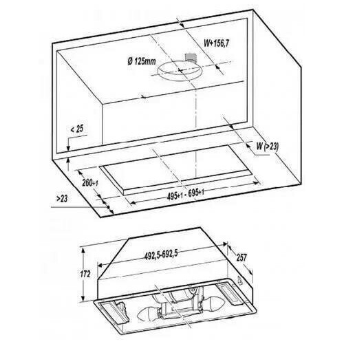 Встраиваемая вытяжка Jetair VIERA GR/A/52 (серый) 4