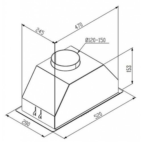 Встраиваемая вытяжка Korting KHI 6416 N (черный) 2