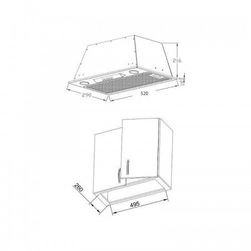 Встраиваемая вытяжка Korting KHI 6530 N (черный) 9