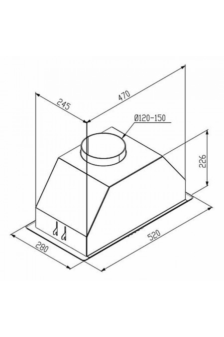 Встраиваемая вытяжка Korting KHI 6690 N (черный) 3