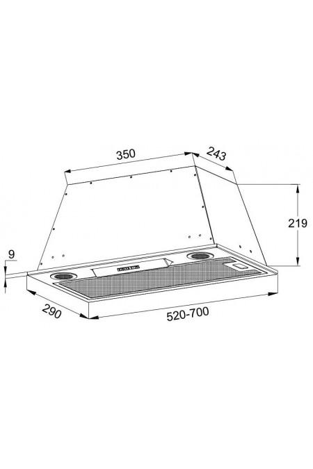 Встраиваемая вытяжка Korting KHI 6755 N (черный) 1