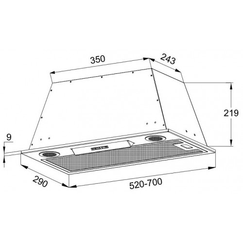 Встраиваемая вытяжка Korting KHI 6755 W (белый) 1