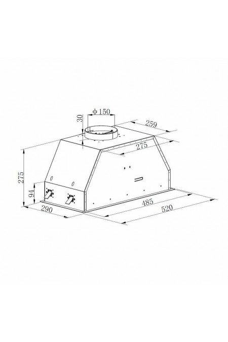 Встраиваемая вытяжка Korting KHI 6892 DGN (черный) 1