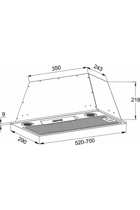 Встраиваемая вытяжка Korting KHI 9755 N (черный) 1