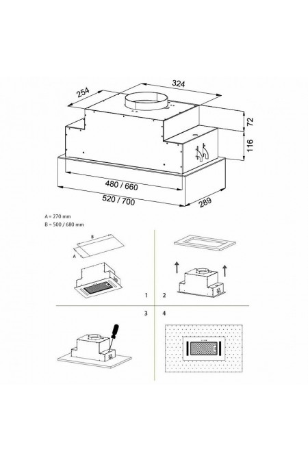 Встраиваемая вытяжка Korting KHI 9765 GN (черный) 2