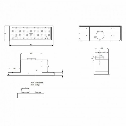 Встраиваемая вытяжка Korting KHI 9777 GW (белое стекло) 4
