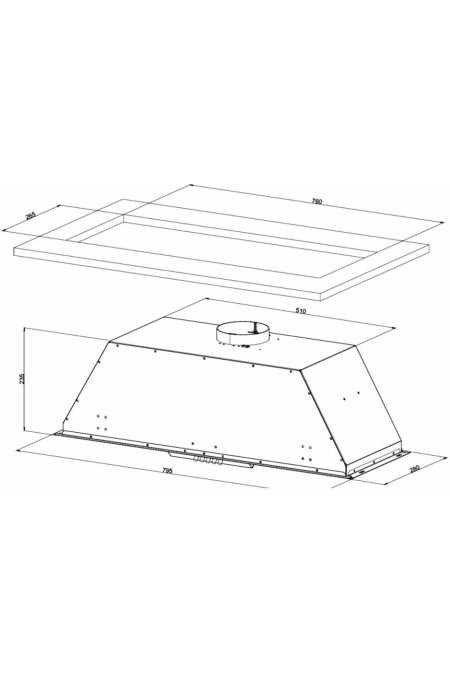 Встраиваемая вытяжка Korting KHI 9931 N (черный) 1