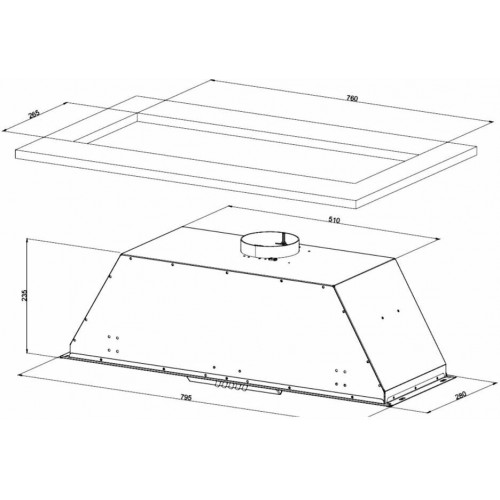 Встраиваемая вытяжка Korting KHI 9931 RB (слоновая кость/бронза) 1