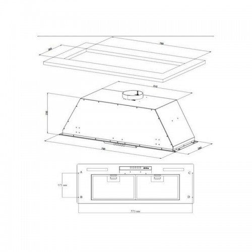 Встраиваемая вытяжка Korting KHI 9931 RB (слоновая кость/бронза) 2