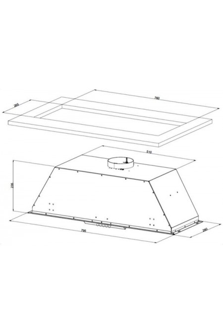 Встраиваемая вытяжка Korting KHI 9931 W (белый) 1