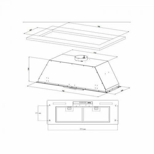 Встраиваемая вытяжка Korting KHI 9931 W (белый) 6