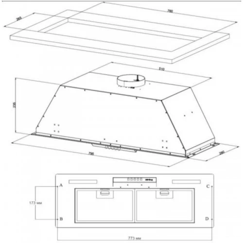 Встраиваемая вытяжка Korting KHI 9931 W (белый) 7