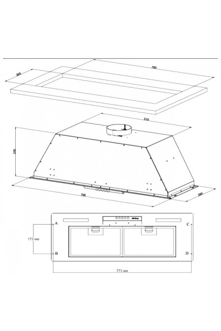 Встраиваемая вытяжка Korting KHI 9931 X (нержавеющая сталь) 1
