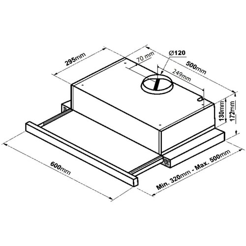 Встраиваемая вытяжка Korting KHP 6617 RN (матовый черный/бронза) 2