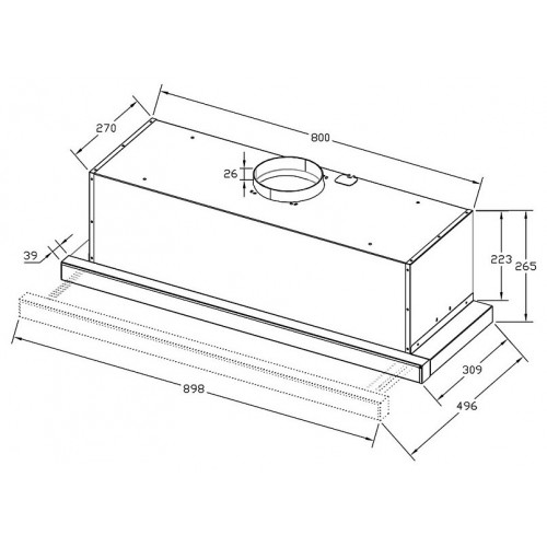 Встраиваемая вытяжка Korting KHP 9815 GB (белый) 3