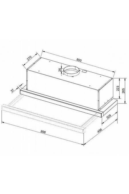 Встраиваемая вытяжка Korting KHP 9975 GN (черный) 1